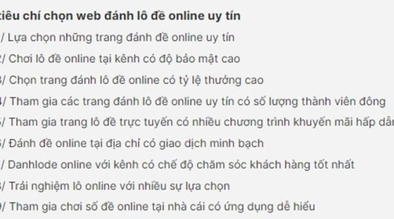 7 dấu hiệu dễ dàng nhận biết nhà cái lô đề uy tín nhất hiện nay