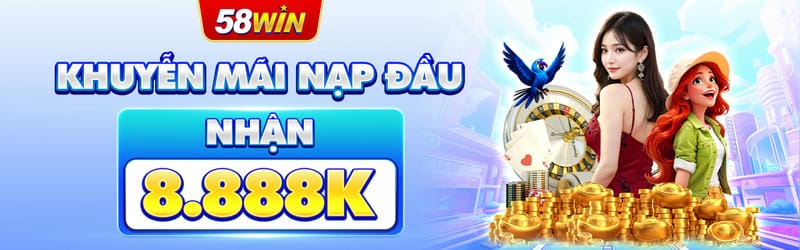 Hình ảnh giao diện khuyến mãi 58WIN hấp dẫn trên di động
